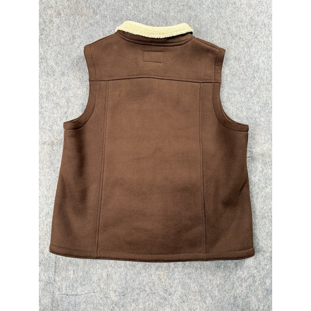 Lauren Ralph Lauren Original Dry Goods Faux Suede Vest Brown w/Sherpa Sz P/S - Picture 7 of 7